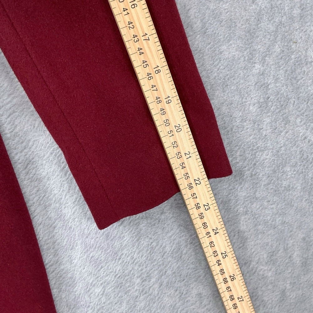 Saks Fifth Ave Cashmere Collection Blazer Jacket Coat Burgundy Germany Size 4 - Picture 13 of 16